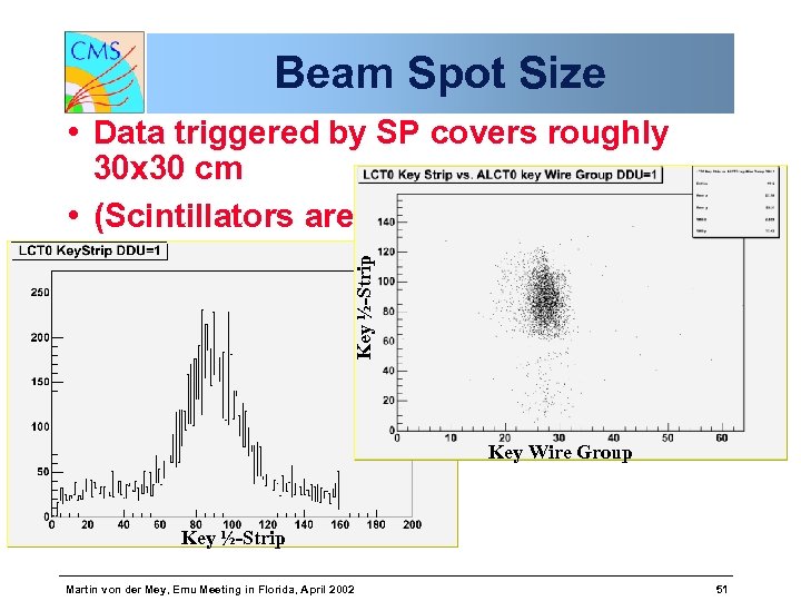 Beam Spot Size Key ½-Strip • Data triggered by SP covers roughly 30 x