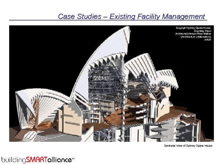 Case Studies – Existing Facility Management Copyright Sydney Opera House. Courtesy Utzon Architects/Johnson Pilton