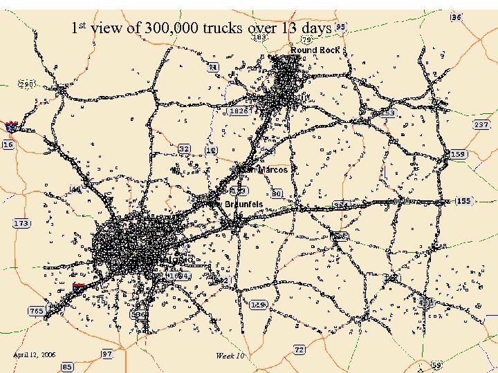 1 st view of 300, 000 trucks over 13 days ORF 401 - Electronic