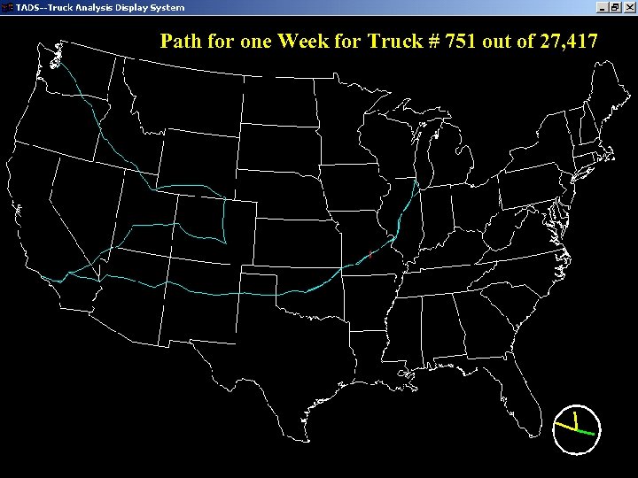 Path for one Week for Truck # 751 out of 27, 417 ORF 401