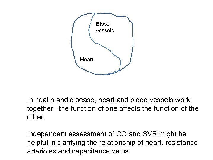 Blood vessels Heart In health and disease, heart and blood vessels work together– the