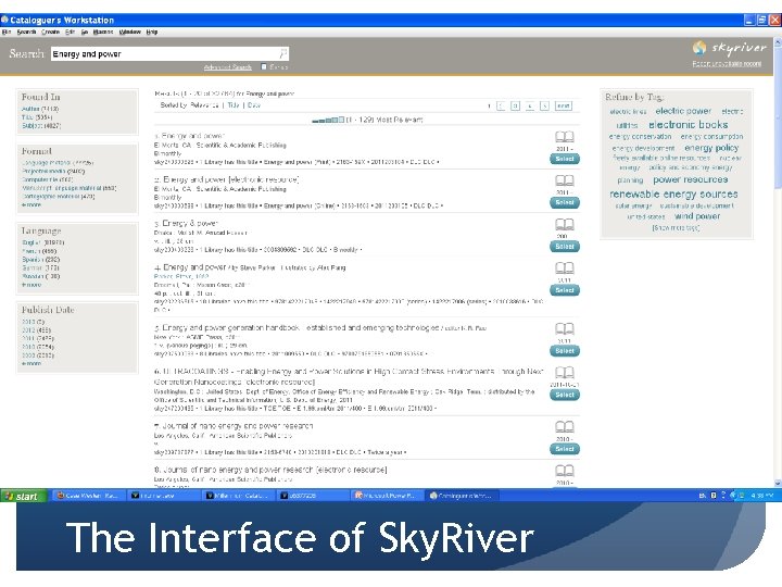 The Interface of Sky. River 