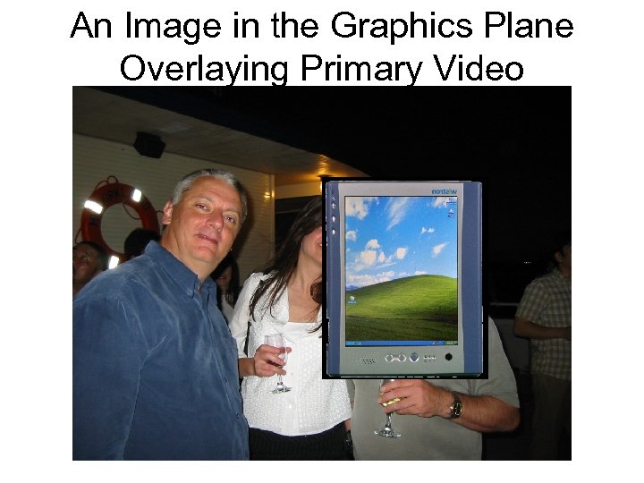 An Image in the Graphics Plane Overlaying Primary Video 