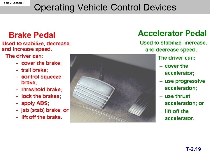 Topic 2 Lesson 1 Alert Warning Symbols and Controls