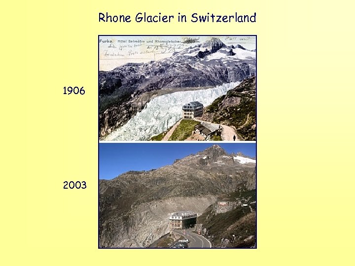 Rhone Glacier in Switzerland 1906 2003 