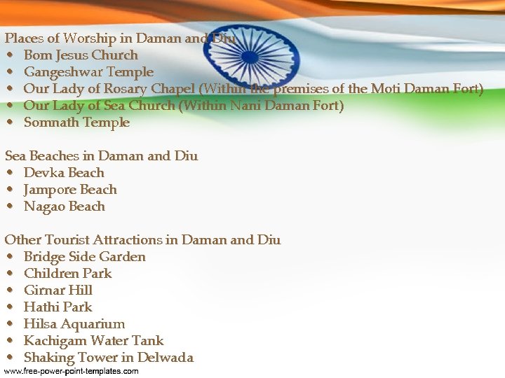 Places of Worship in Daman and Diu • Bom Jesus Church • Gangeshwar Temple