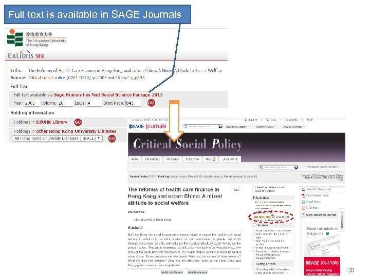 Full text is available in SAGE Journals 30 