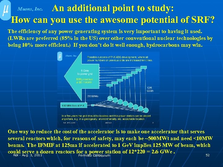 An additional point to study: How can you use the awesome potential of SRF?