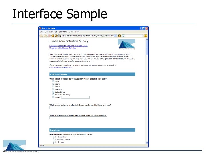 Interface Sample 