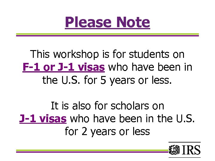 Please Note This workshop is for students on F-1 or J-1 visas who have