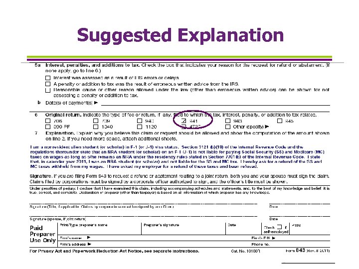 Suggested Explanation 