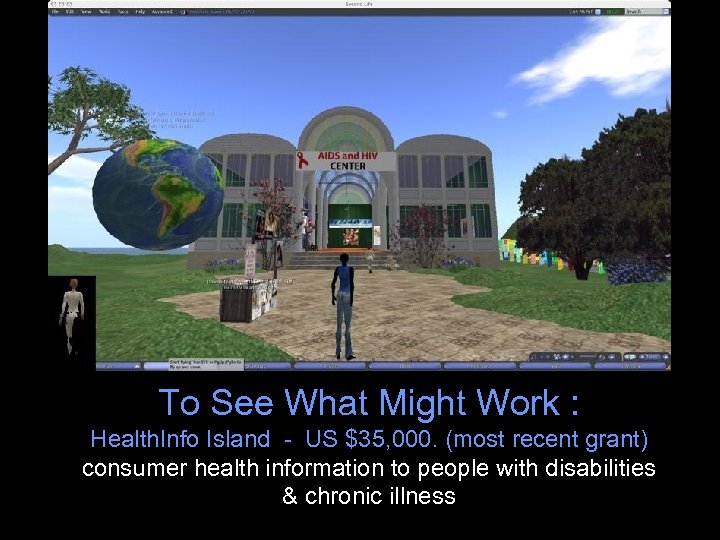 To See What Might Work : Health. Info Island - US $35, 000. (most