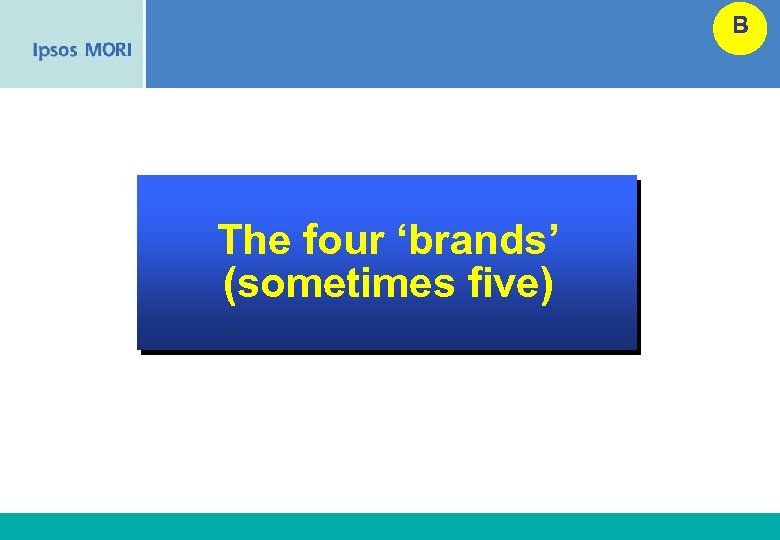 B The four ‘brands’ (sometimes five) 36 
