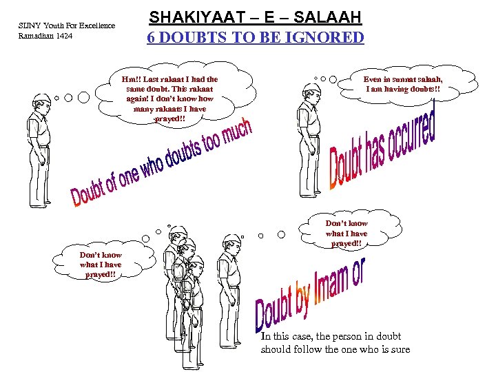 SHAKIYAAT – E – SALAAH 6 DOUBTS TO BE IGNORED SIJNY Youth For Excellence