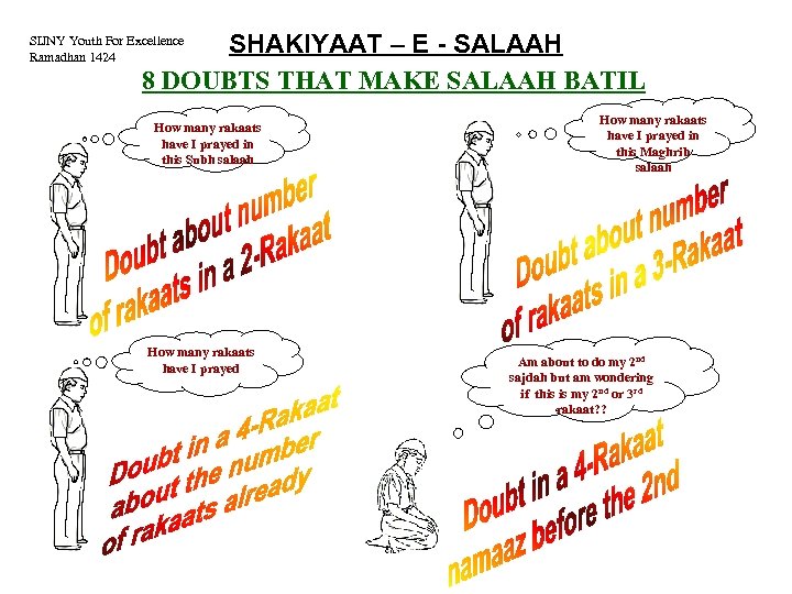 SHAKIYAAT – E - SALAAH 8 DOUBTS THAT MAKE SALAAH BATIL SIJNY Youth For