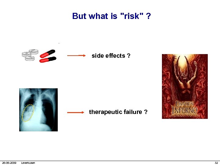 But what is "risk" ? side effects ? therapeutic failure ? 26 -06 -2009