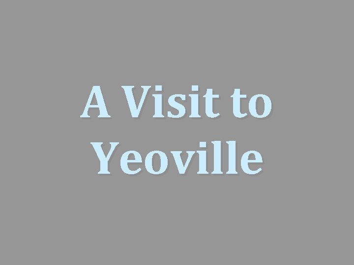 A Visit to Yeoville 