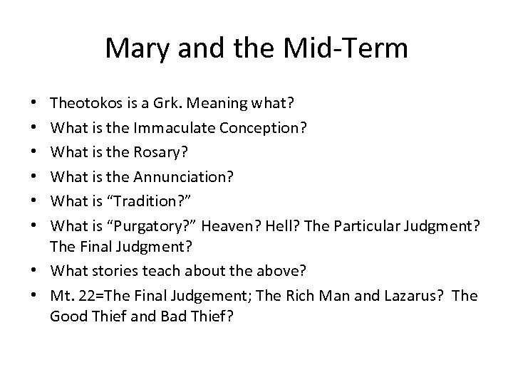 Mary and the Mid-Term Theotokos is a Grk. Meaning what? What is the Immaculate