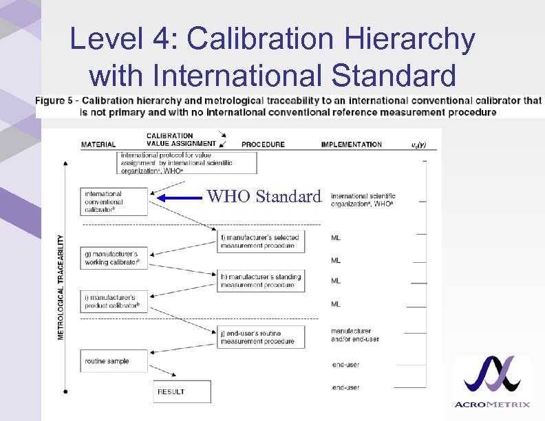 Level 4: Calibration Hierarchy with International Standard WHO Standard 