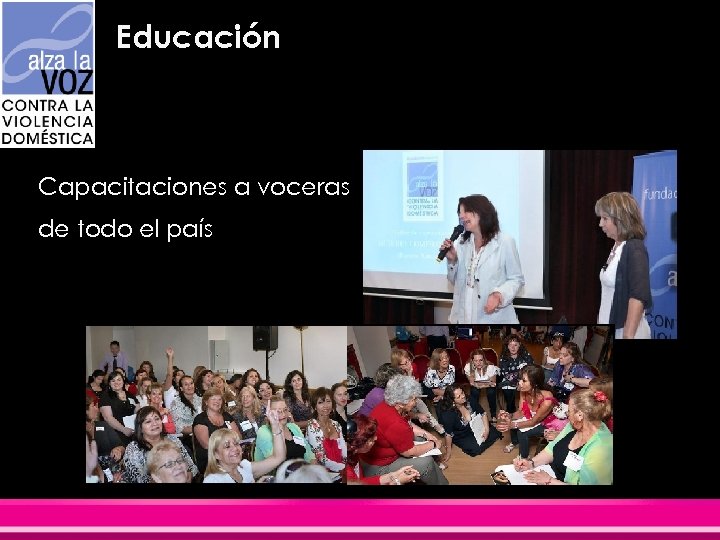 Educación Capacitaciones a voceras de todo el país 