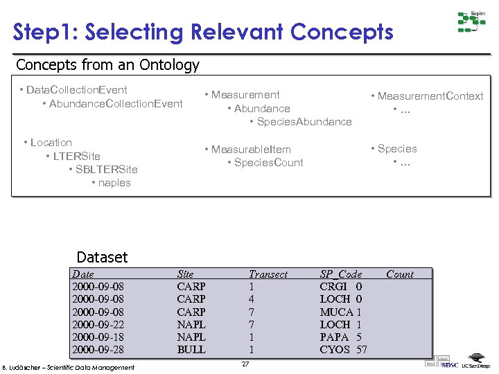 Step 1: Selecting Relevant Concepts from an Ontology • Data. Collection. Event • Abundance.