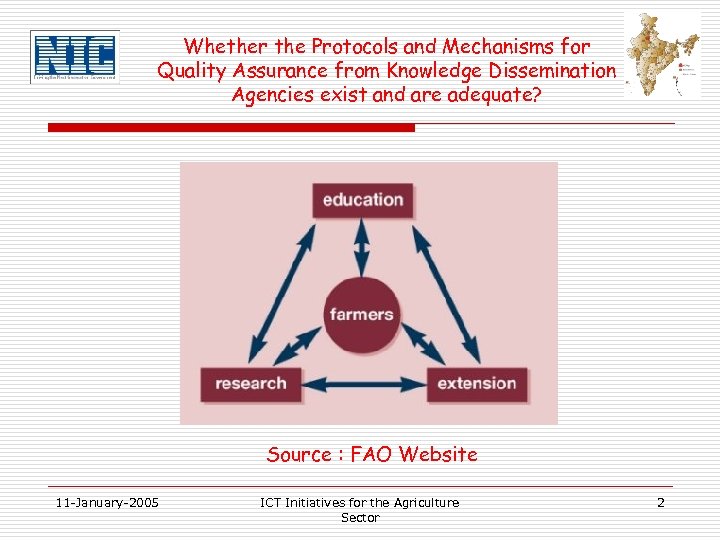 Whether the Protocols and Mechanisms for Quality Assurance from Knowledge Dissemination Agencies exist and