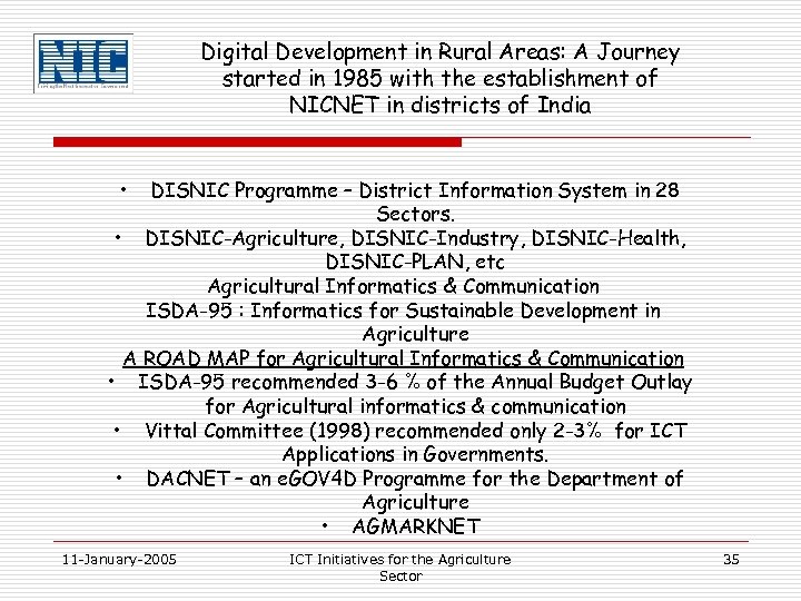 Digital Development in Rural Areas: A Journey started in 1985 with the establishment of