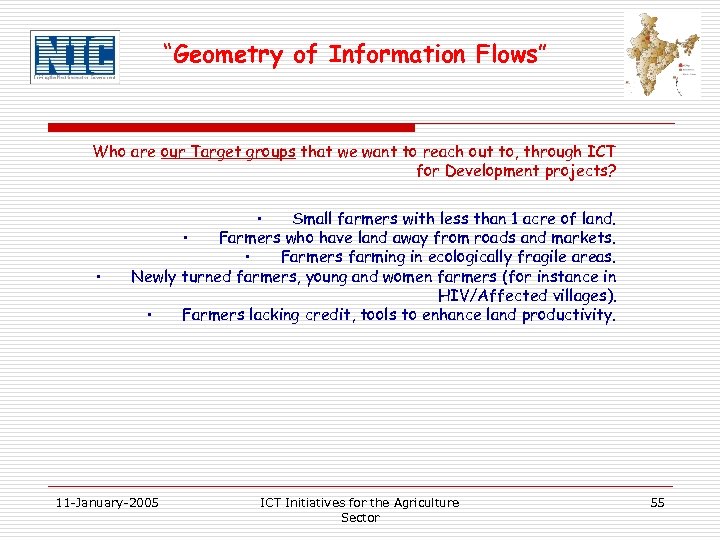 “Geometry of Information Flows” Who are our Target groups that we want to reach