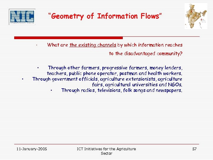 “Geometry of Information Flows” · What are the existing channels by which information reaches