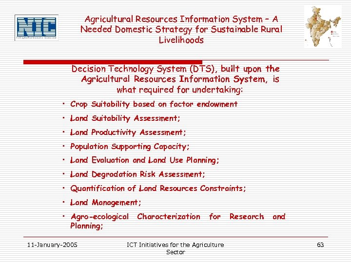 Agricultural Resources Information System – A Needed Domestic Strategy for Sustainable Rural Livelihoods Decision