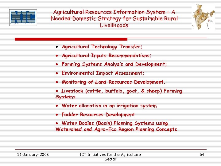 Agricultural Resources Information System – A Needed Domestic Strategy for Sustainable Rural Livelihoods ·