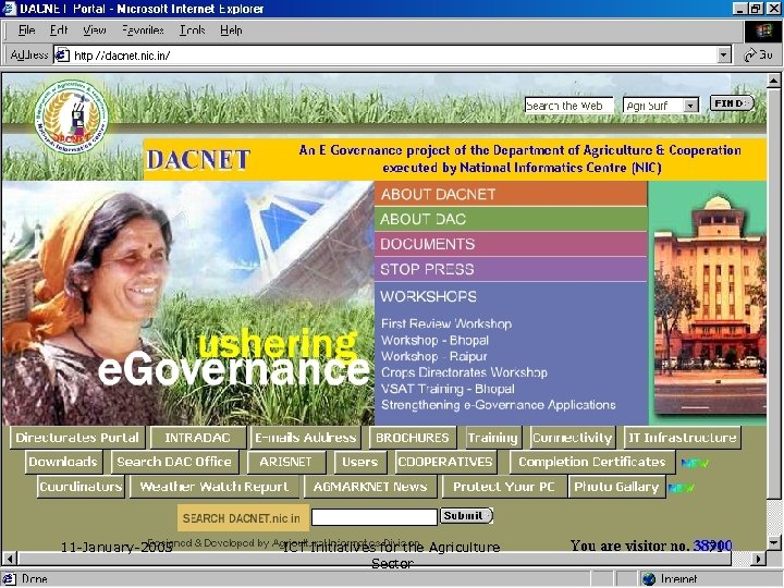 11 -January-2005 ICT Initiatives for the Agriculture Sector 71 