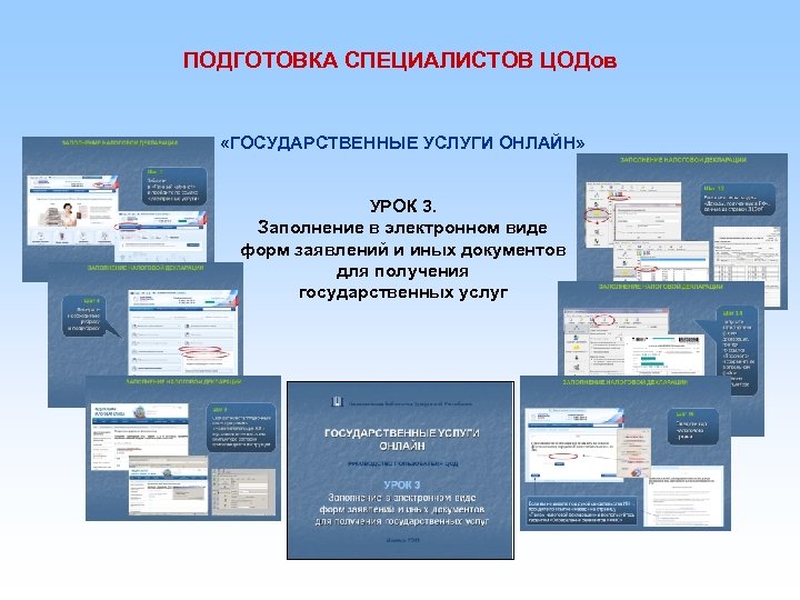 ПОДГОТОВКА СПЕЦИАЛИСТОВ ЦОДов «ГОСУДАРСТВЕННЫЕ УСЛУГИ ОНЛАЙН» УРОК 3. Заполнение в электронном виде форм заявлений