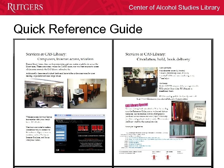 Center of Alcohol Studies Library Quick Reference Guide 27 