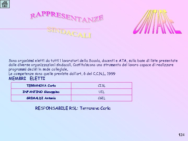 Sono organismi eletti da tutti i lavoratori della Scuola, docenti e ATA, sulla base
