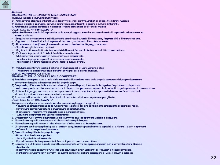 MUSICA TRAGUARDI PER LO SVILUPPO DELLE COMPETENZE 1) Esegue da solo e in gruppo