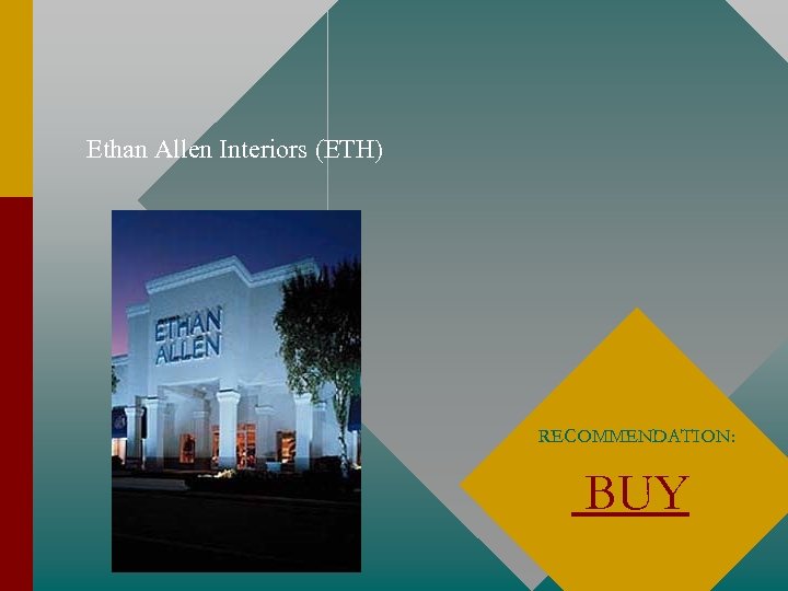 Ethan Allen Interiors (ETH) RECOMMENDATION: BUY 