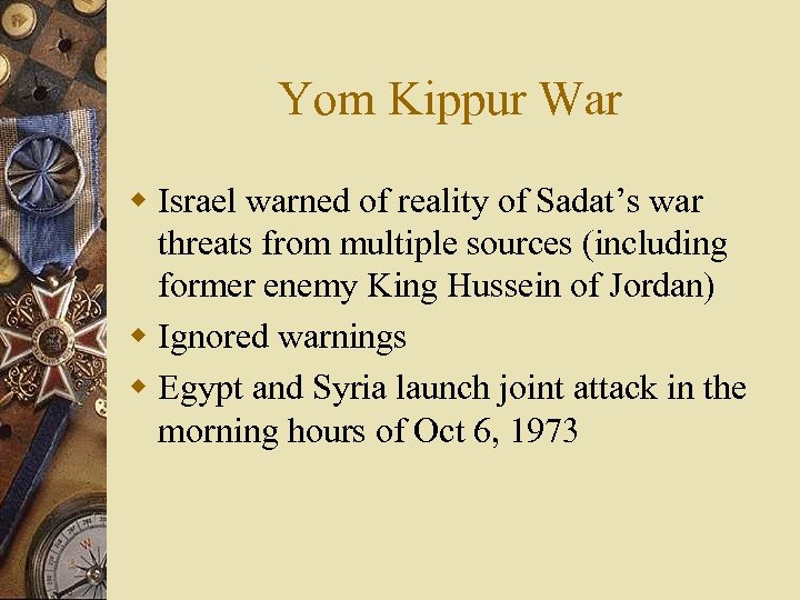 Yom Kippur War w Israel warned of reality of Sadat’s war threats from multiple