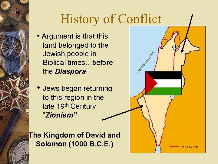 History of Conflict • Argument is that this land belonged to the Jewish people