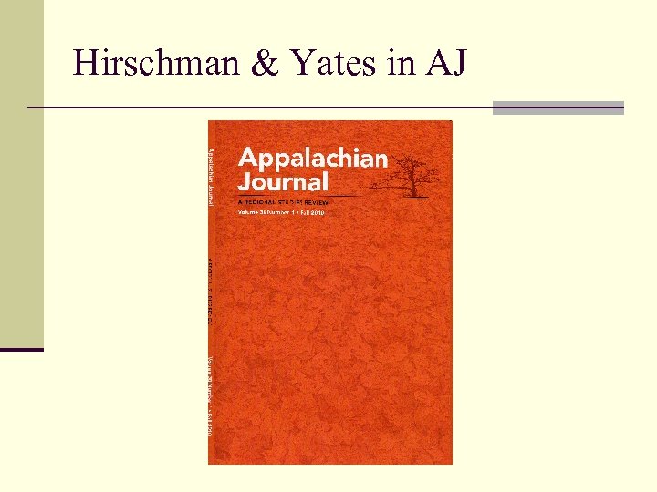 Hirschman & Yates in AJ 