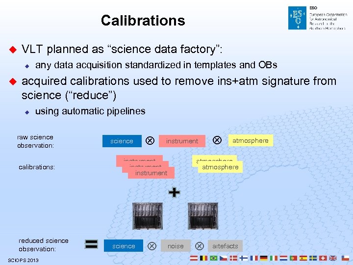 Calibrations u VLT planned as “science data factory”: u u any data acquisition standardized