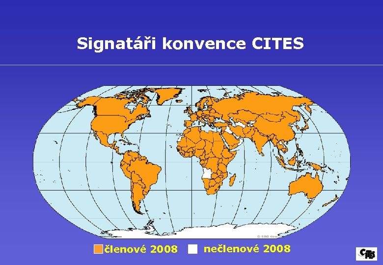 Signatáři konvence CITES členové 2008 nečlenové 2008 