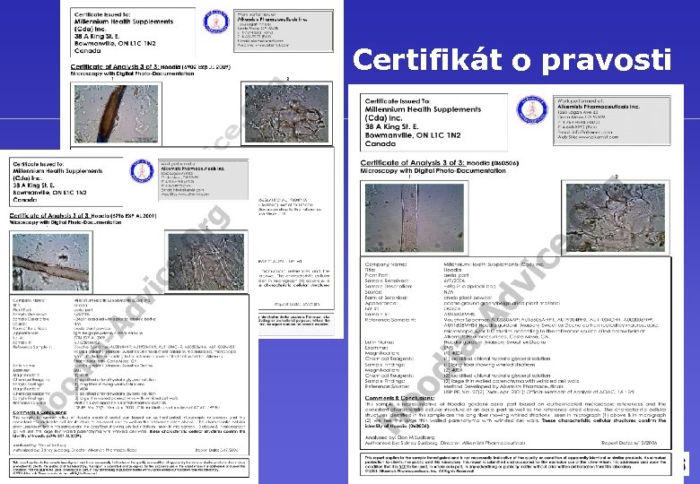 Certifikát o pravosti 