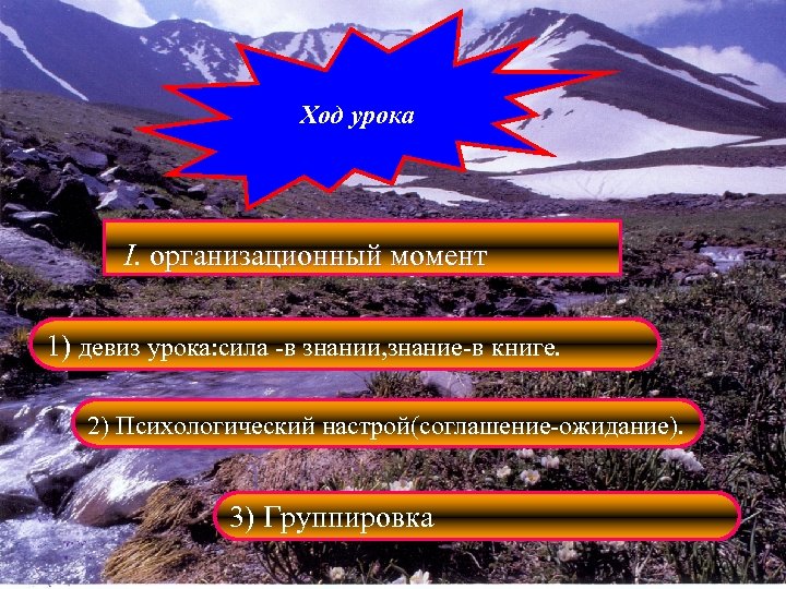 Ход урока І. организационный момент 1) девиз урока: сила -в знании, знание-в книге. 2)