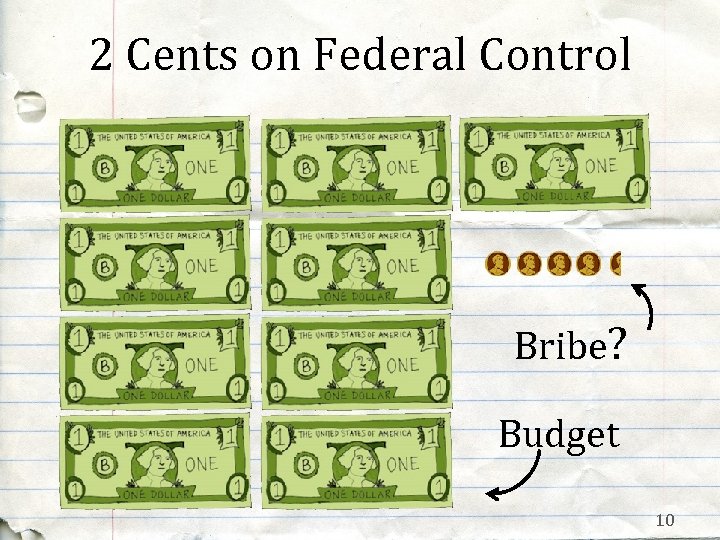 2 Cents on Federal Control Bribe? Budget 10 