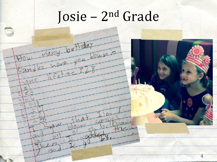 Josie – 2 nd Grade 4 