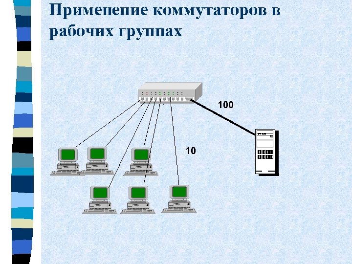 Применение коммутаторов в рабочих группах 100 10 