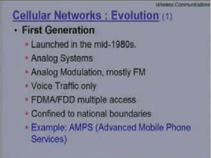 Cellular Networks 
