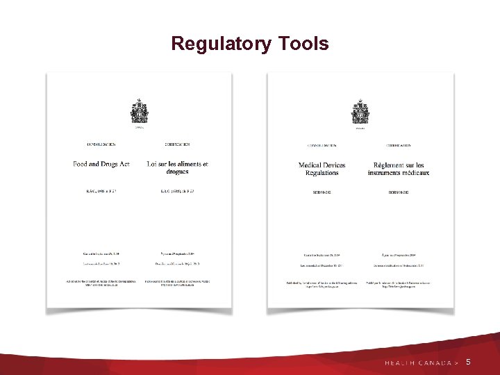 Regulatory Tools 5 