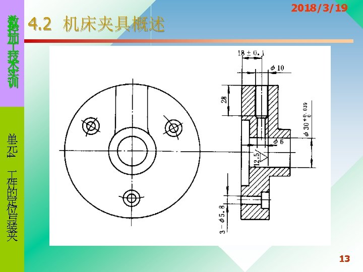 数 控 加 技 术 实 训 4. 2 机床夹具概述 2018/3/19 4 单 元